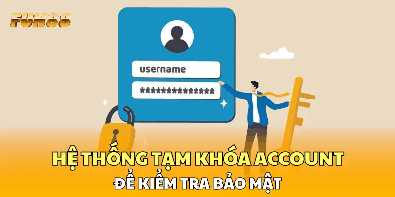 Hệ thống tạm khóa account nghi vấn để kiểm tra bảo mật